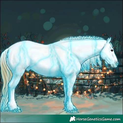 Horse Color:Thunderstruck Watercolor White Spotted Bay Varnish