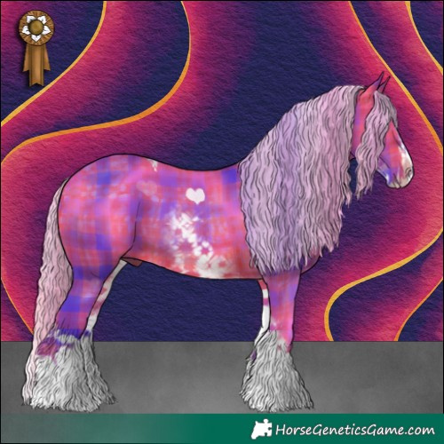 Horse Color:Watercolor Plaid  White Spotted Silver Brown Splash Tobiano 