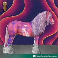 Horse Color:Watercolor Plaid White Spotted Silver Brown Splash Tobiano