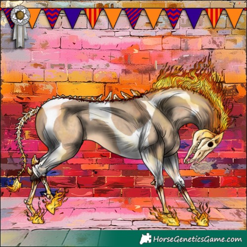 Horse Color:Bay Dun Tobiano 