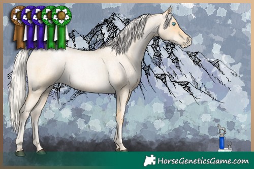 Horse Color:Silver Buckskin Roan Pearl 