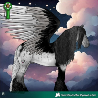 Horse Color:Void Silver Grullo Chinchilla Tobiano Brindle 