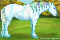 Horse Color:Painted Thunderstruck White Spotted Silver Perlino Splash 