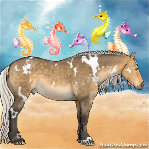 Horse Color:White Spotted Silver Buckskin Dun Mushroom 