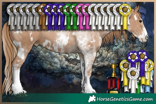 Horse Color:White Spotted Black Pearl 