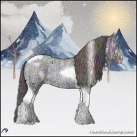 Horse Color:Nacre Amber Champagne Chinchilla Ice Roan Tobiano 