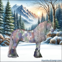 Horse Color:Nacre White Spotted Silver Grullo Chinchilla Roan 