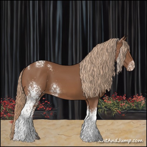 Horse Color:White Spotted Chestnut Tobiano Varnish