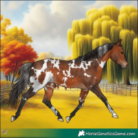 Horse Color:White Spotted Bay 