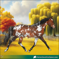 Horse Color:White Spotted Bay Rabicano 