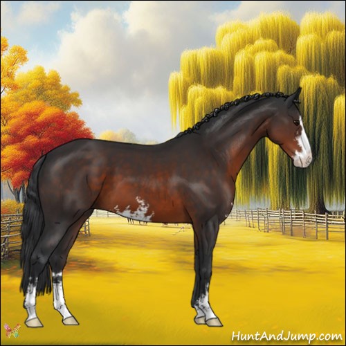 Horse Color:Brown Sabino