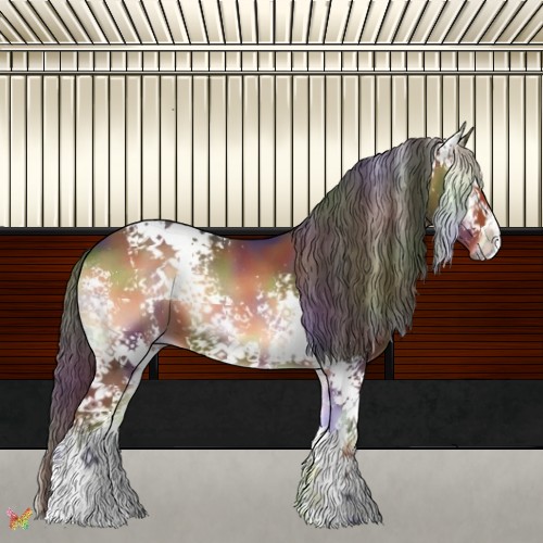 Horse Color:Nacre White Spotted Liver Red Onyx 