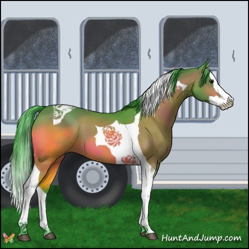 Horse Color:Watercolor Brown Splash Tobiano 