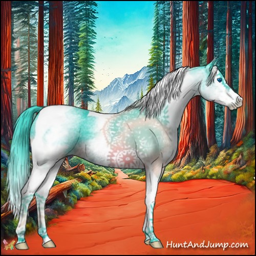 Horse Color:Watercolor White Spotted Brown Splash Tobiano
