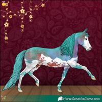 Horse Color:Watercolor Brown Splash