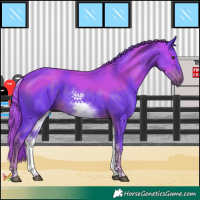 Horse Color:Watercolor White Spotted Liver Chestnut 
