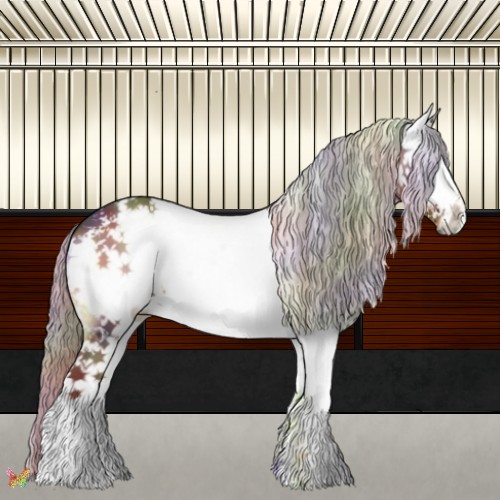 Horse Color:Nacre White Spotted Silver Bay Onyx 