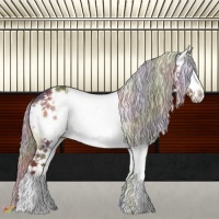 Horse Color:Nacre White Spotted Silver Bay Onyx 