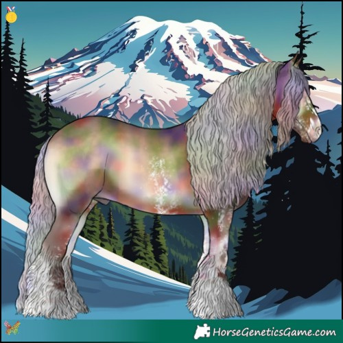 Horse Color:Nacre White Spotted Silver Brown Onyx 