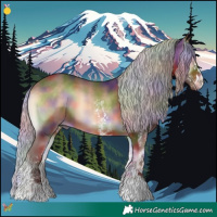 Horse Color:Nacre White Spotted Silver Brown Onyx 
