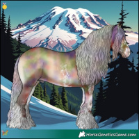 Horse Color:Nacre White Spotted Silver Brown Onyx 