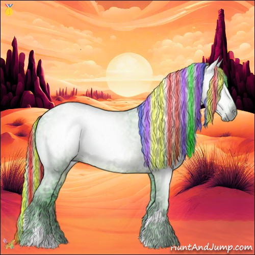 Horse Color:Gray Painted Watercolor Red Ice Roan Tobiano 
