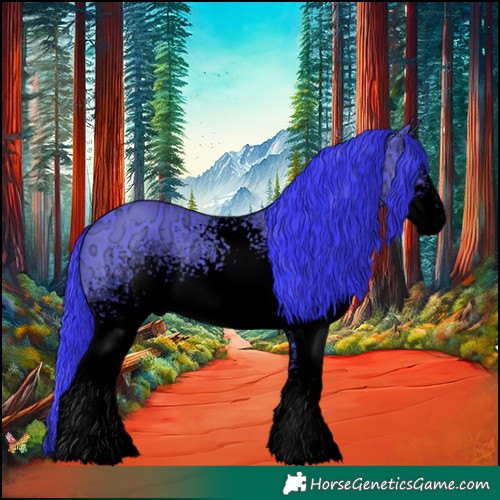 Horse Color:Void Watercolor White Spotted Black Ice 