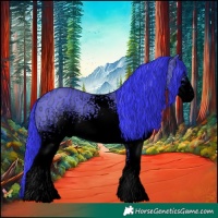 Horse Color:Void Watercolor White Spotted Black Ice