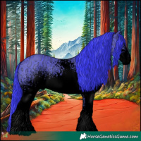 Horse Color:Void Watercolor White Spotted Black Ice