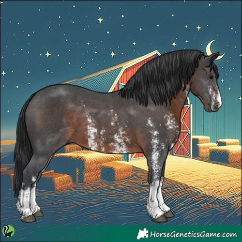 Horse Color:Brown Sabino
