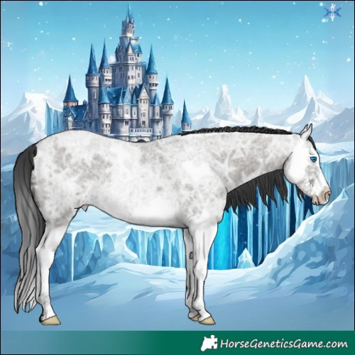 Horse Color:Grullo Ice Roan Splash Rabicano 