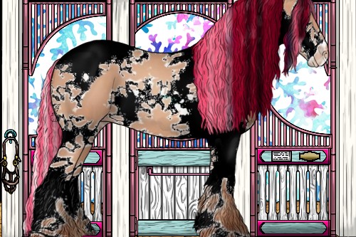 Horse Color:Painted Silver Sable Champagne Splash Tobiano