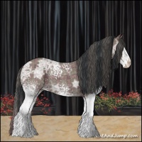 Horse Color:Plaid  White Spotted Grullo Ice 