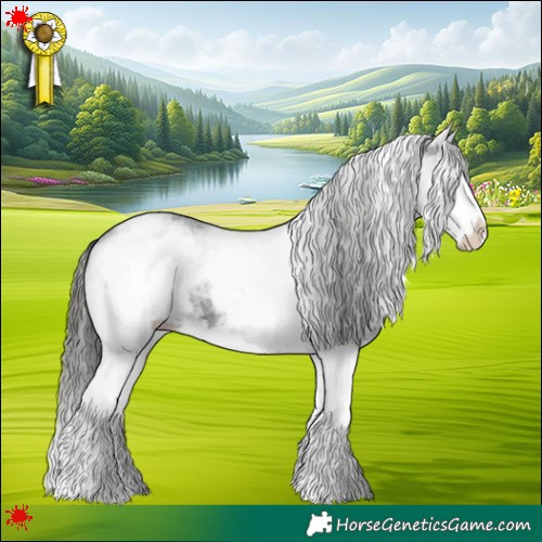 Horse Color:White Spotted Black Splash Varnish