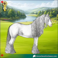 Horse Color:White Spotted Black Splash Varnish 