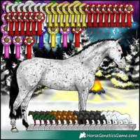 Horse Color:White Spotted Classic Champagne Chinchilla Ice Pearl