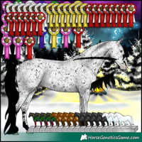 Horse Color:White Spotted Classic Champagne Chinchilla Ice Pearl