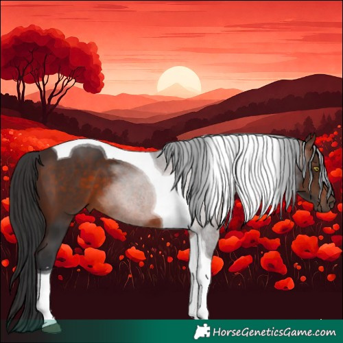Horse Color:Brown Sabino Tobiano 