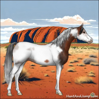 Horse Color:Bay Tobiano Frame Rabicano 
