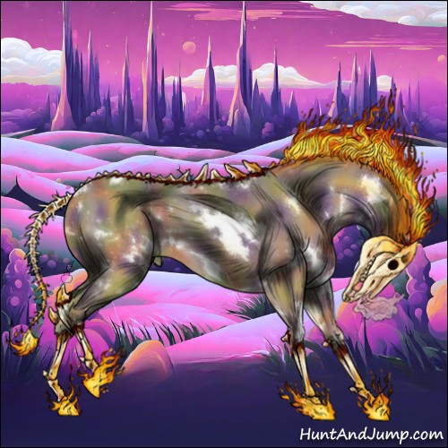 Horse Color:Nacre White Spotted Silver Black Varnish