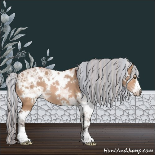 Horse Color:Painted White Spotted Silver Bay Ice Dun