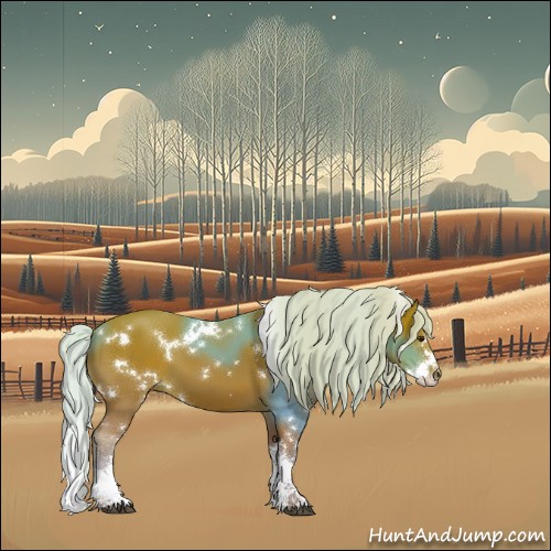 Horse Color:White Spotted Silver Brown Sabino Splash
