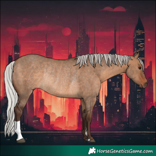 Horse Color:Silver Brown Dun Rabicano 