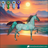 Horse Color:Watercolor Black  and Blue Roan 