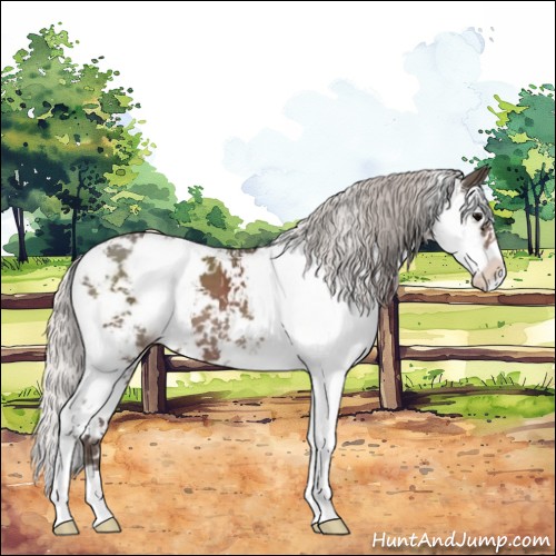 Horse Color:Silver Black Sabino 