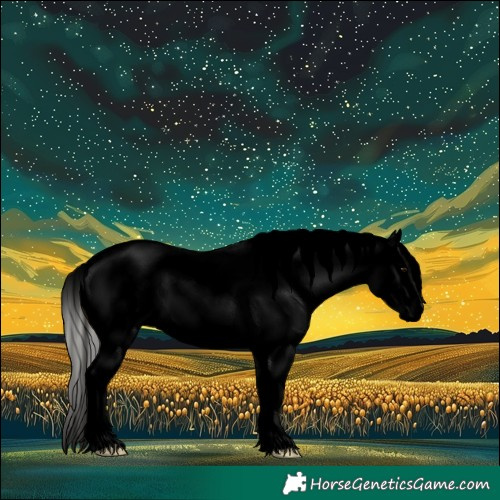 Horse Color:Void Silver Black Tobiano Appaloosa 