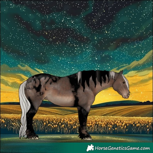 Horse Color:Void Silver Black Tobiano Blanket