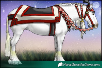 Horse Color:Watercolor White Spotted Red Dun Ice Sabino Rabicano 