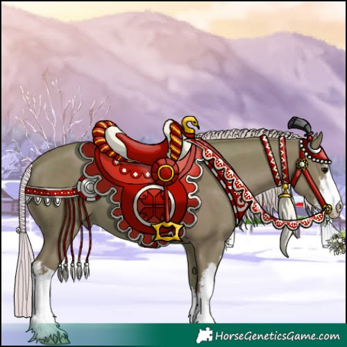 Horse Color:Watercolor White Spotted Silver Black 