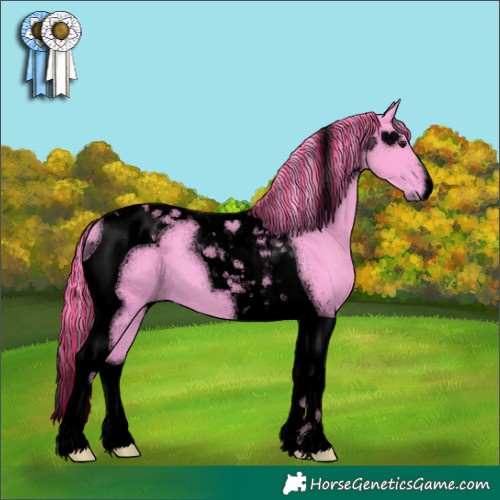 Horse Color:Void Painted Watercolor Black Chinchilla Tobiano 